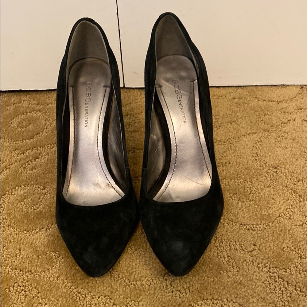 Bcbgeneration Dark Suede Heels - image 1